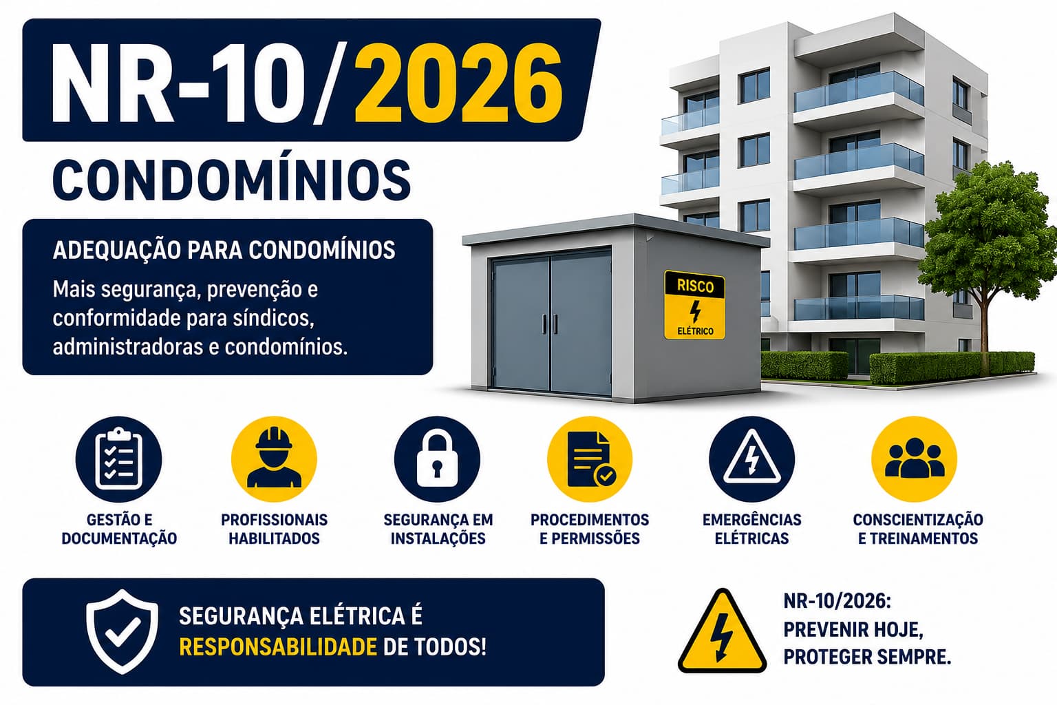 Nova NR-10/2026: adequação para condomínios em SJC